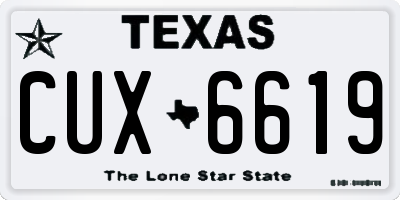 TX license plate CUX6619