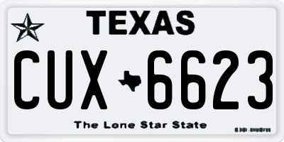 TX license plate CUX6623