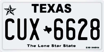 TX license plate CUX6628