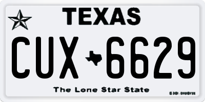 TX license plate CUX6629
