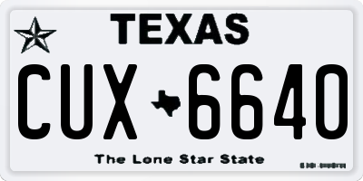 TX license plate CUX6640