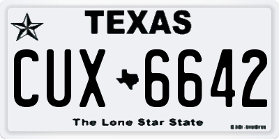 TX license plate CUX6642