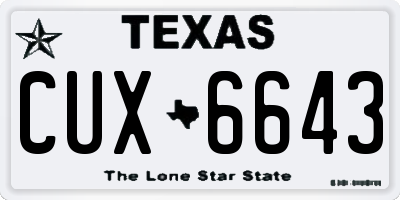 TX license plate CUX6643