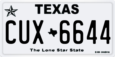 TX license plate CUX6644