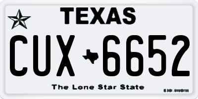 TX license plate CUX6652