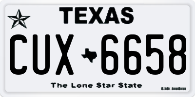 TX license plate CUX6658