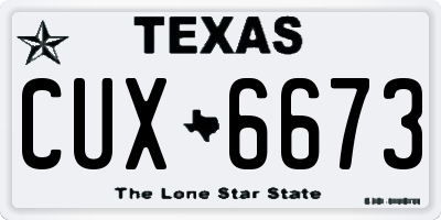 TX license plate CUX6673