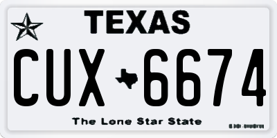 TX license plate CUX6674