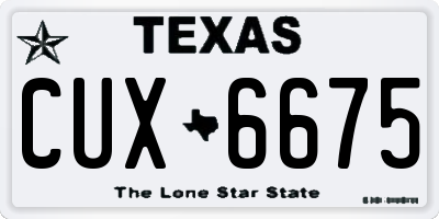 TX license plate CUX6675