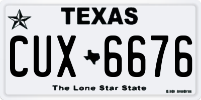TX license plate CUX6676