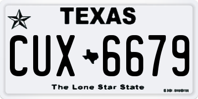 TX license plate CUX6679