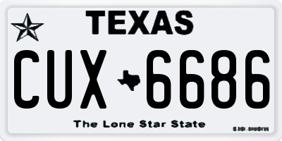 TX license plate CUX6686