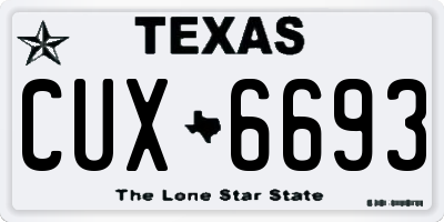 TX license plate CUX6693