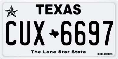 TX license plate CUX6697