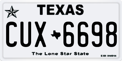 TX license plate CUX6698