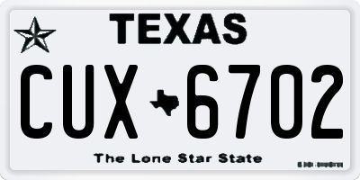 TX license plate CUX6702
