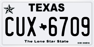 TX license plate CUX6709