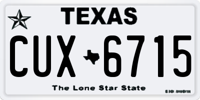 TX license plate CUX6715