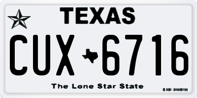 TX license plate CUX6716