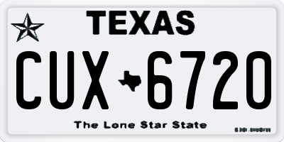 TX license plate CUX6720