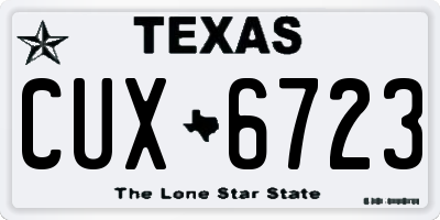 TX license plate CUX6723