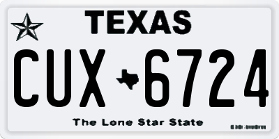 TX license plate CUX6724