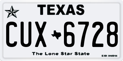 TX license plate CUX6728