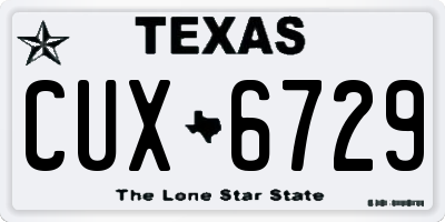 TX license plate CUX6729