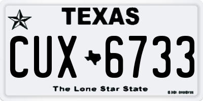 TX license plate CUX6733