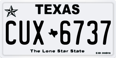 TX license plate CUX6737