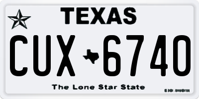 TX license plate CUX6740