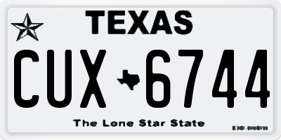 TX license plate CUX6744