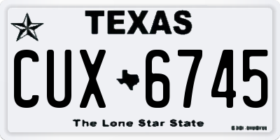 TX license plate CUX6745