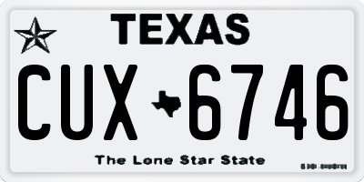 TX license plate CUX6746
