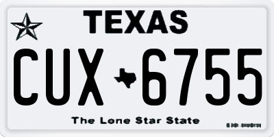 TX license plate CUX6755