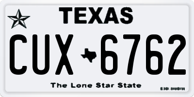 TX license plate CUX6762