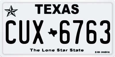 TX license plate CUX6763