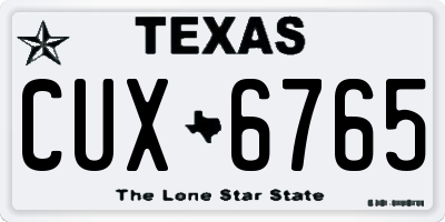 TX license plate CUX6765