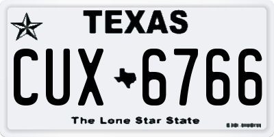 TX license plate CUX6766