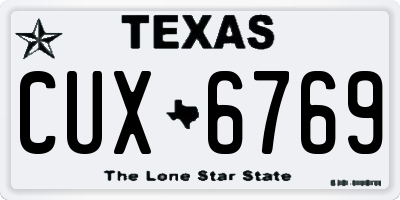 TX license plate CUX6769