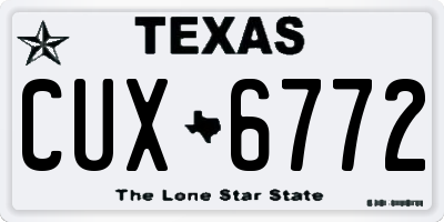 TX license plate CUX6772
