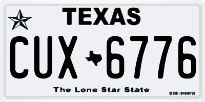 TX license plate CUX6776