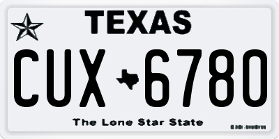 TX license plate CUX6780