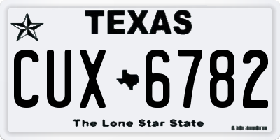 TX license plate CUX6782