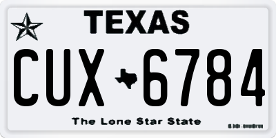 TX license plate CUX6784