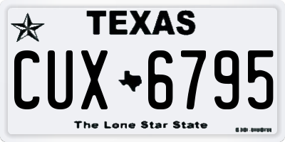 TX license plate CUX6795