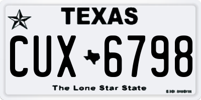 TX license plate CUX6798