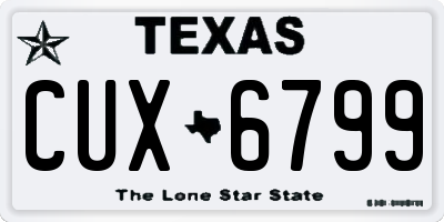TX license plate CUX6799