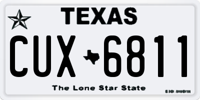 TX license plate CUX6811