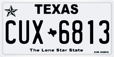 TX license plate CUX6813